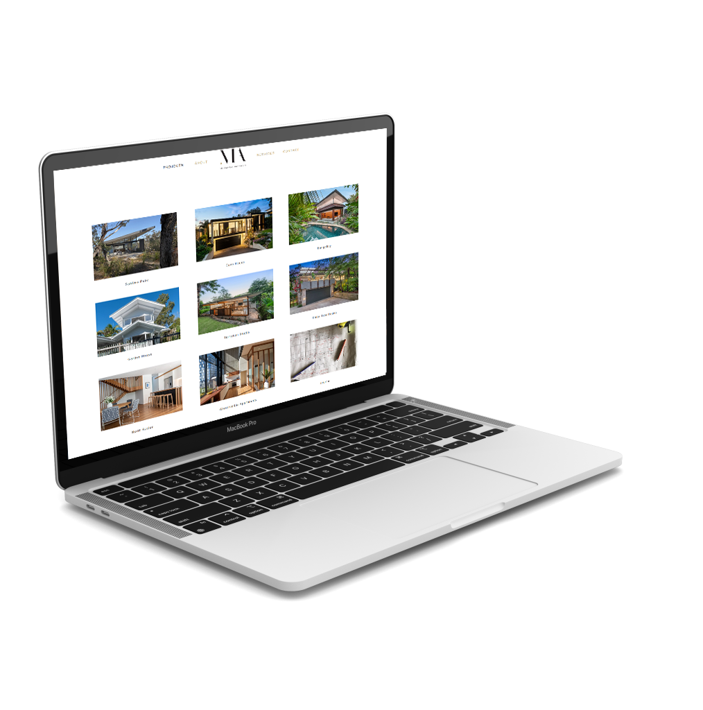 Mock up of website for northern rivers architecture firm Markham-Lee based in Ballina. Website designed and built by Northern Rivers web agency The Design Space