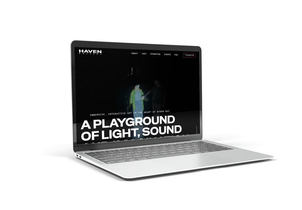 website design for haven gallery byron bay by local web design agency the design space