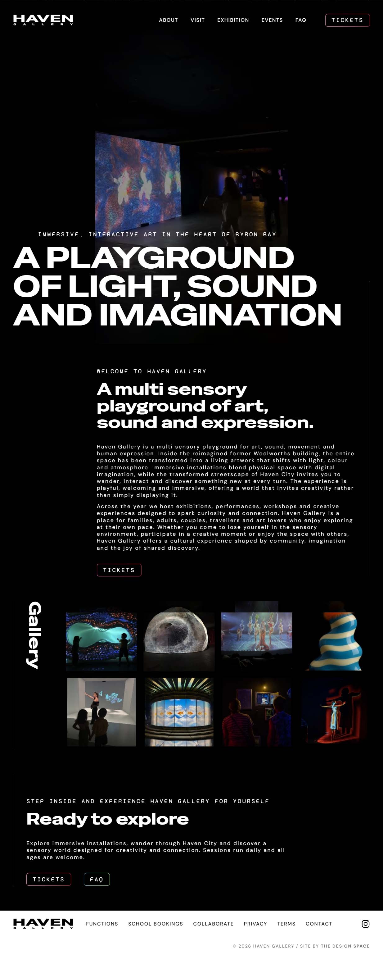 website design for haven gallery byron bay by local web design agency the design space